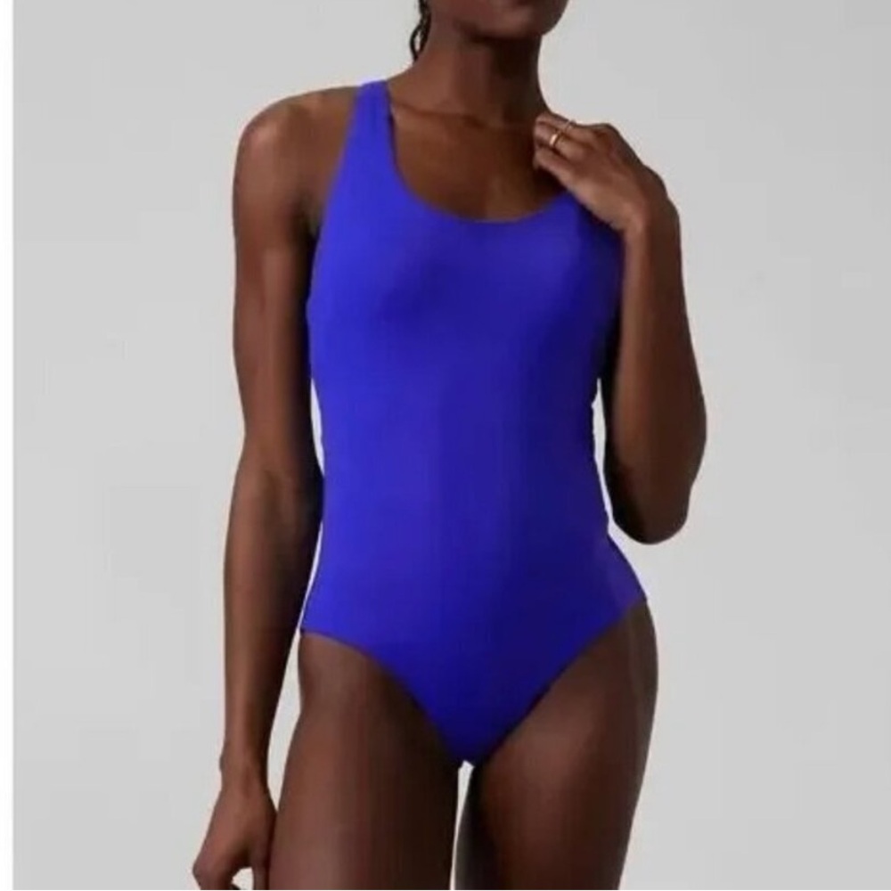 ATHLETA MALIBU One Piece Swimsuit in Cerulean Blue Size S Small